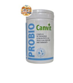Canvit ProBio est un complément riche en prébiotiques et probiotiques qui soutient la digestion, renforce l’immunité et améliore l’équilibre intestinal de vos animaux.