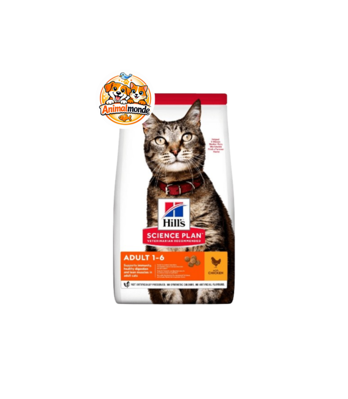 Une alimentation premium au poulet conçue pour soutenir la vitalité, l’immunité et la condition physique des chats adultes.