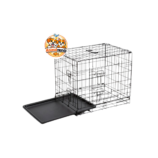 Une cage métallique robuste dotée d'un double système de verrouillage et d'un bac amovible pour un confort sécurisé.