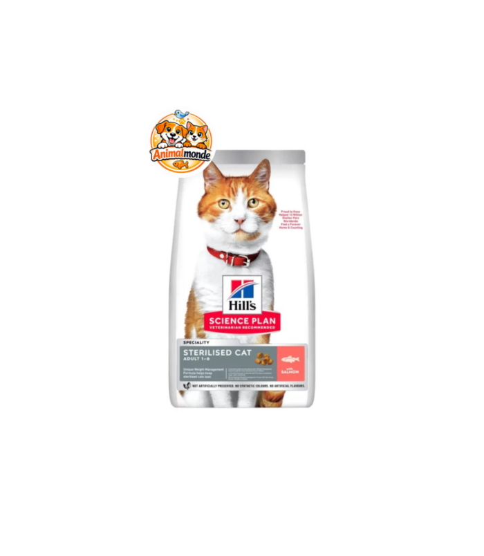 Une formule au saumon spécialement conçue pour aider les chats stérilisés à maintenir un poids optimal tout en profitant d’une nutrition complète et savoureuse.