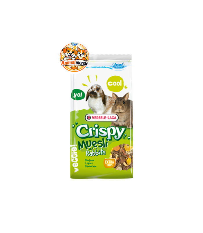 Un muesli complet et riche en fibres pour la santé et la vitalité de votre lapin.