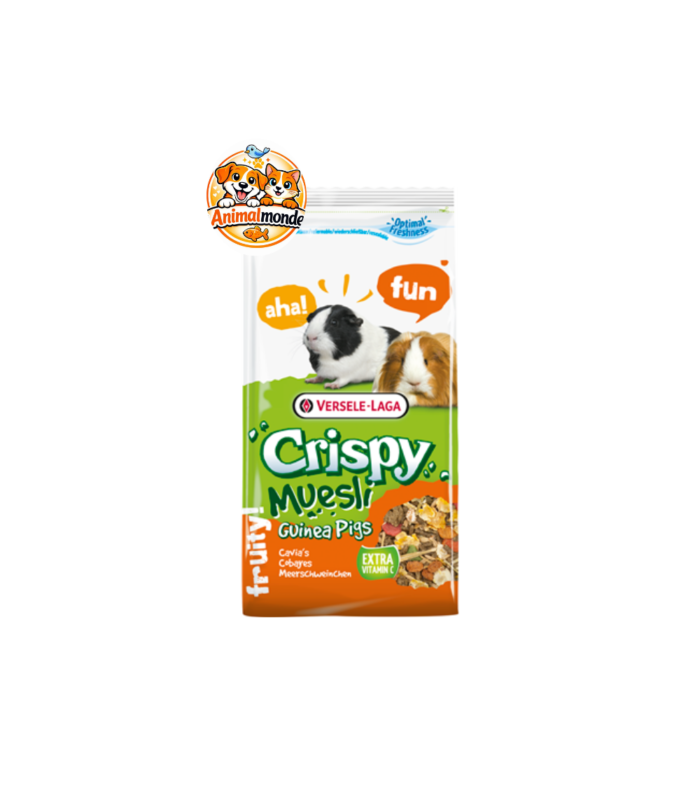 Un muesli complet et enrichi en vitamine C pour la santé et la vitalité de votre cochon d'Inde.