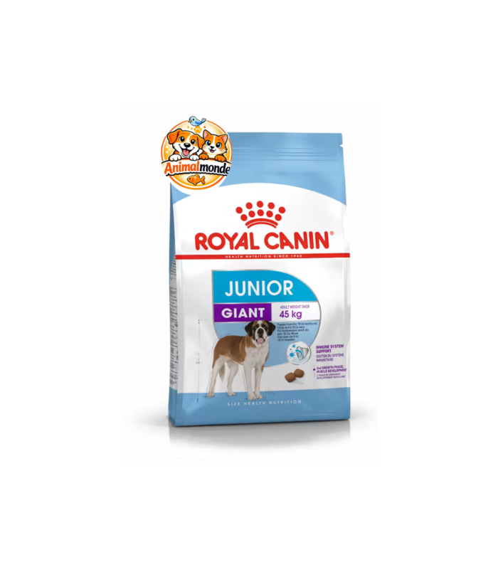 Croquettes expertes formulées pour la deuxième phase de croissance, le développement musculaire et le soutien immunitaire des chiots de taille géante.