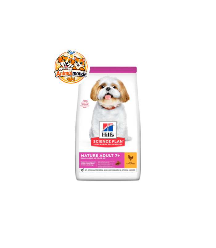 Une nutrition experte au poulet spécialement conçue pour soutenir la vitalité, l’immunité et le bien-être des chiens seniors de petite et mini race.