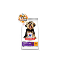 Une formule au poulet hautement digestible qui soutient la santé digestive, nourrit la peau et favorise un pelage éclatant chez les chiens de petite taille.