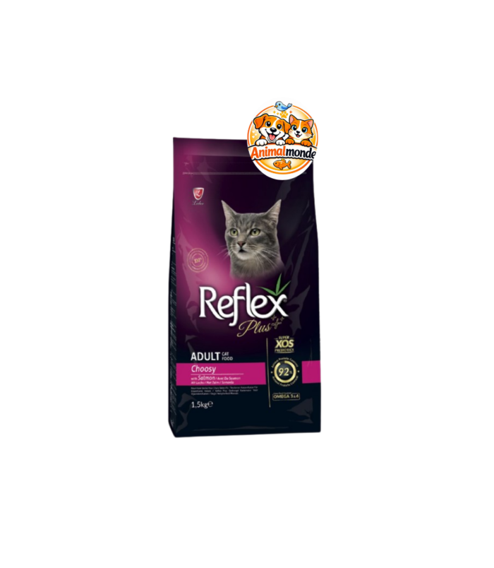 Des croquettes super premium au saumon riches en protéines animales (92%) et prébiotiques XOS, conçues sur mesure pour éveiller l'appétit des chats adultes les plus difficiles.