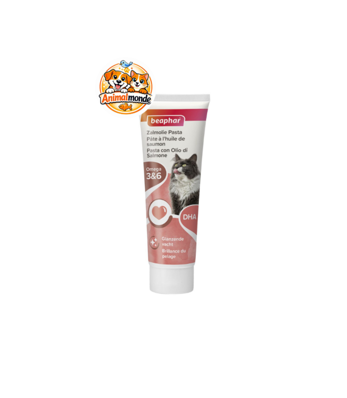 Une délicieuse pâte à l’huile de saumon enrichie en Oméga 3, 6 et DHA pour un pelage éclatant, une peau saine et une vitalité optimale.