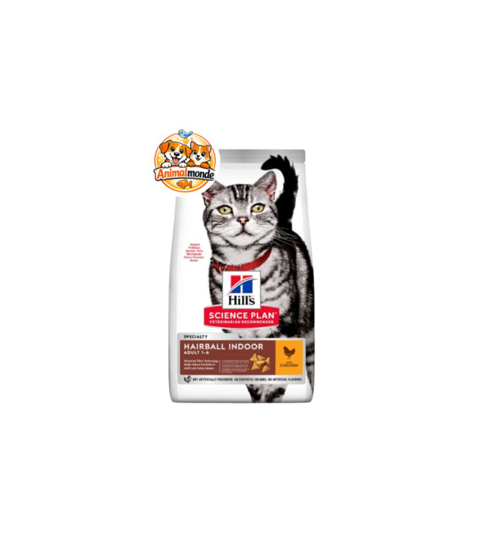 Une formule au poulet enrichie en fibres naturelles pour aider les chats d’intérieur à réduire les boules de poils tout en restant en pleine forme.