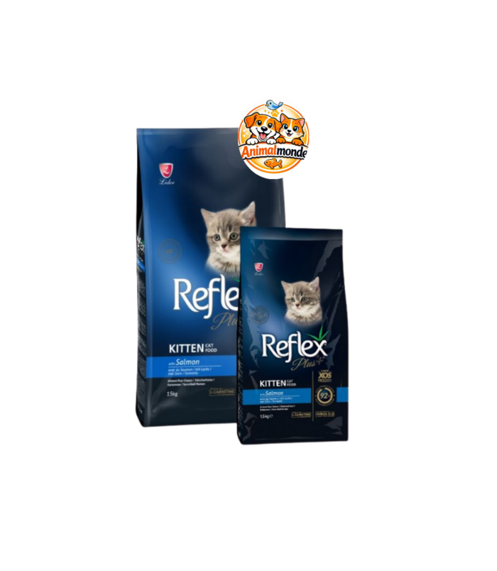 Des croquettes super premium au saumon riches en protéines animales (92%) et prébiotiques XOS, parfaitement adaptées pour accompagner la croissance et l'immunité des chatons.