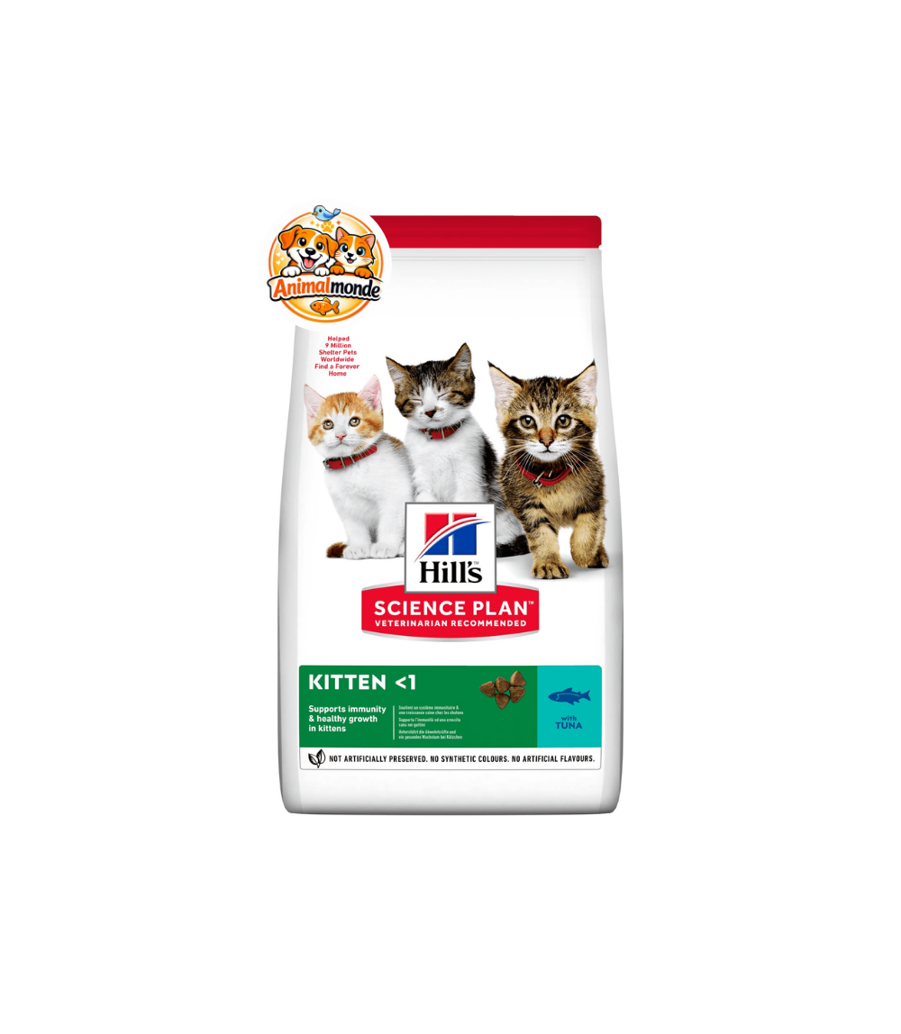 Une recette complète au thon spécialement conçue pour favoriser la croissance saine, l’immunité et la vitalité des chatons de moins d’un an.