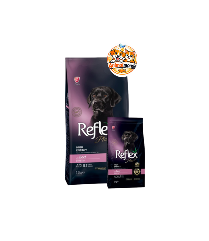 Des croquettes super premium au bœuf riches en protéines animales (86%) et en prébiotiques XOS, spécialement conçues pour fournir une énergie maximale et une haute digestibilité aux chiens adultes actifs.