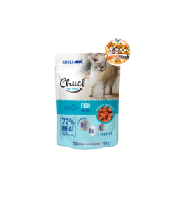 Un sachet repas sain et complet composé de tendres morceaux au bœuf en sauce, formulé sans colorants avec 76% de viande, des vitamines et de la taurine pour chat adulte.