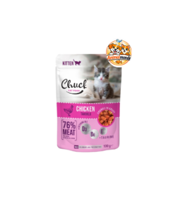 Un sachet fraîcheur complet et ultra-tendre au poulet en sauce, enrichi en vitamines et taurine pour accompagner la croissance saine et vigoureuse des chatons.