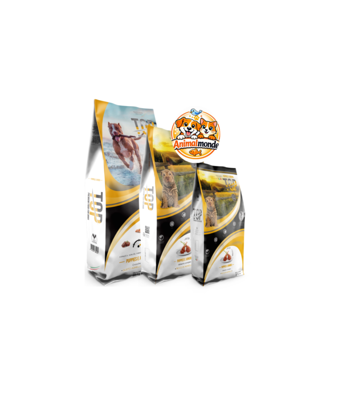 Une nutrition complète pour accompagner la croissance saine de votre chiot.
