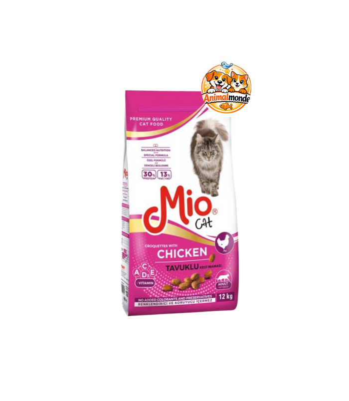 Des croquettes complètes et savoureuses au poulet pour chat adulte, formulées pour garantir une excellente vitalité, un pelage brillant et un soutien immunitaire au quotidien.