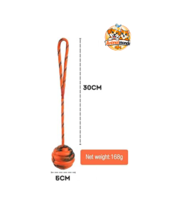 Un jouet robuste en corde et caoutchouc pour des séances de jeu stimulantes, amusantes et durables.