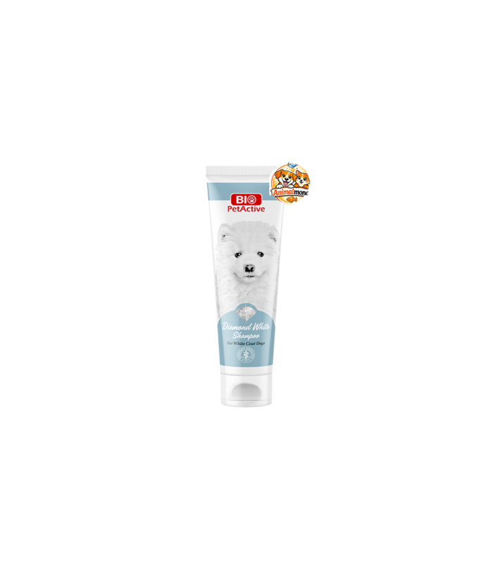 Le shampoing expert qui sublime la blancheur naturelle et la brillance des chiens à pelage clair.