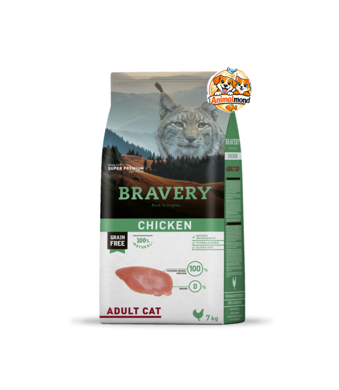 Une recette super premium sans céréales au poulet, conçue pour offrir aux chats adultes une nutrition complète, digeste et riche en protéines.
