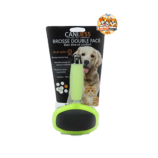 Brosse double face Canidess pour chien et chat, idéale pour démêler, éliminer les poils morts et masser délicatement le pelage de votre animal.