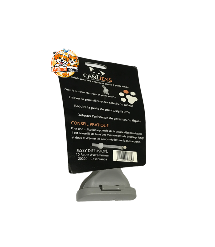 Brosse à effiler Canijess avec lame en acier inoxydable, idéale pour éliminer les poils morts, réduire la mue et entretenir le pelage des chiens et chats à poils longs.