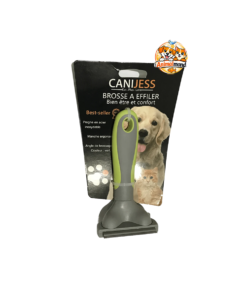Brosse à effiler Canijess avec lame en acier inoxydable, idéale pour éliminer les poils morts, réduire la mue et entretenir le pelage des chiens et chats à poils longs.