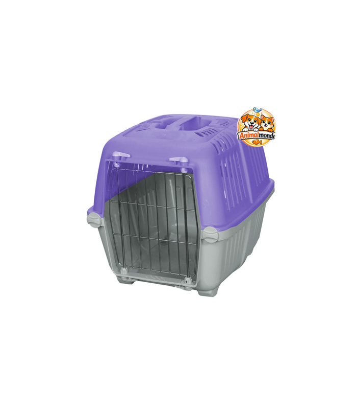 Cage de Transport Taille S avec Porte en Inox pour Chien et Chat Une cage de transport compacte et résistante offrant confort, ventilation et sécurité pour vos animaux lors de tous leurs déplacements.