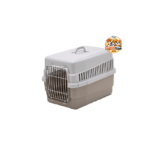 Une cage de transport solide et ventilée pour voyager avec votre chien ou votre chat en toute sécurité.
