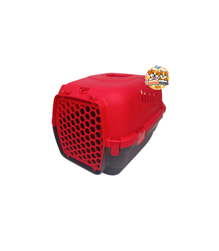 Une cage de transport solide et ventilée pour voyager avec votre chien ou votre chat en toute sécurité.