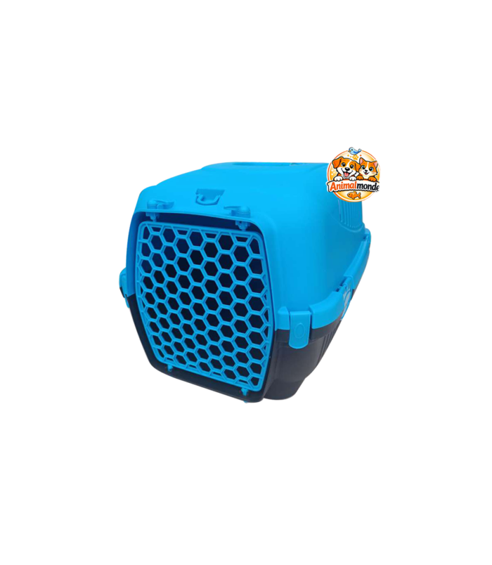 Une cage de transport solide et ventilée pour voyager avec votre chien ou votre chat en toute sécurité.