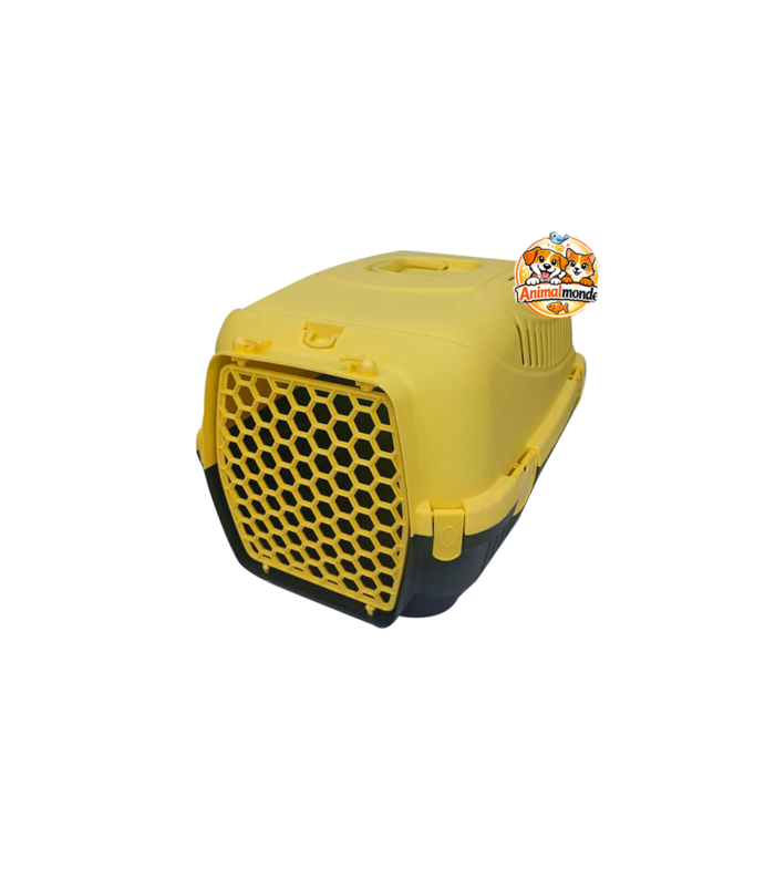 Une cage de transport solide et ventilée pour voyager avec votre chien ou votre chat en toute sécurité.
