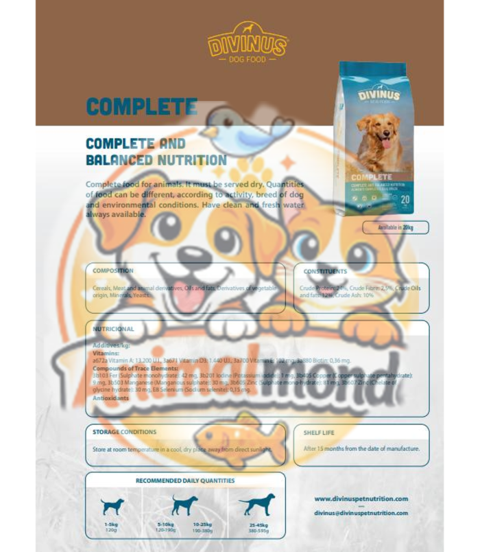 Divinus Dog Food Complete – Complete and Balanced Nutrition 2