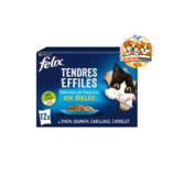 Un multipack de 12 sachets en gelée aux saveurs de poissons pour offrir à votre chat des repas variés, savoureux et parfaitement équilibrés.