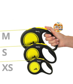 Flexi New Neon Cord – Laisse Rétractable 5 m (Tailles XS, S et M)