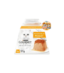 Une mousseline au poulet premium associée à une sauce délicate pour séduire les chats les plus raffinés.