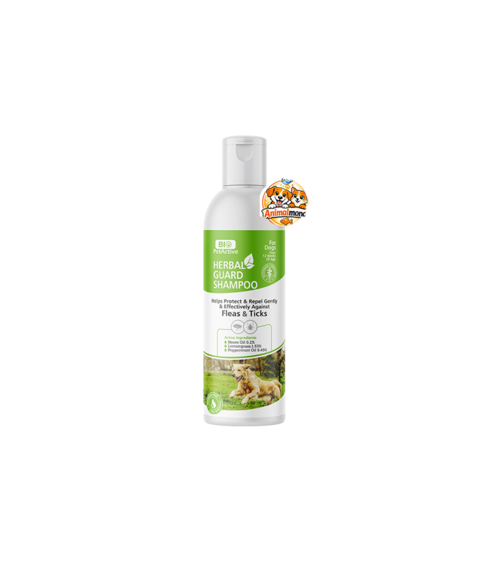 Un shampoing aux extraits végétaux qui nettoie le pelage tout en aidant à repousser naturellement les puces et les tiques chez le chien.