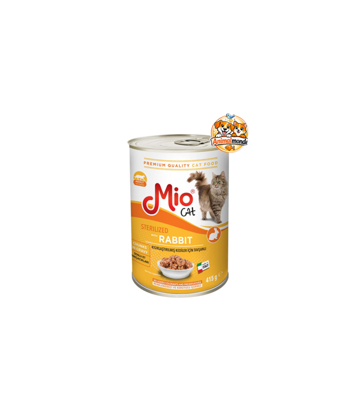 Une délicieuse recette au lapin en sauce spécialement adaptée aux chats stérilisés.