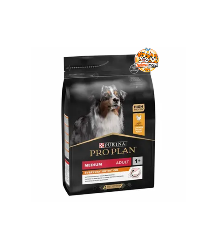 Une nutrition quotidienne premium au poulet pour maintenir la vitalité, la musculature et la santé globale des chiens adultes de taille moyenne.