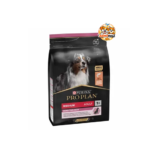 Une nutrition avancée au saumon pour les chiens adultes de taille moyenne à peau sensible, favorisant un pelage éclatant et un confort optimal.