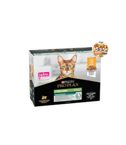 Des pochons au poulet spécialement formulés pour les chats stérilisés afin de soutenir leur santé urinaire et leur poids idéal au quotidien.