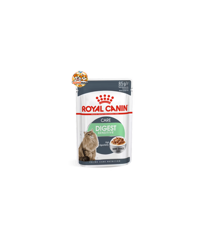 Une alimentation humide hautement digestible conçue pour soutenir efficacement la santé digestive des chats sensibles.