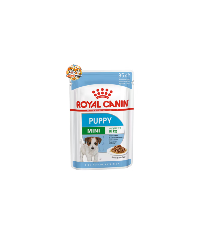 De délicieuses bouchées en sauce spécialement conçues pour accompagner la croissance et le bien-être des chiots de petites races.