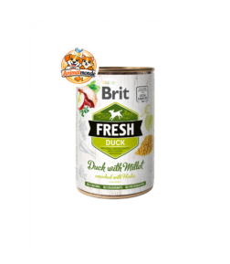 Une délicieuse pâtée holistique au canard frais et au millet, enrichie en herbes pour la vitalité de votre chien.