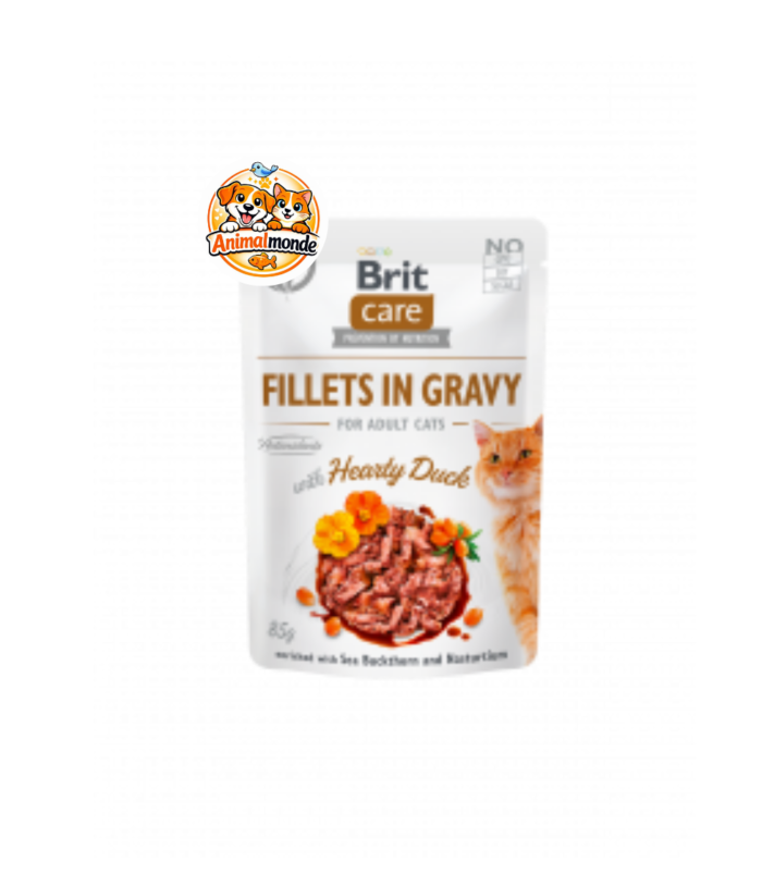 Brit Care Cat Pouches Fillets in Gravy with Hearty Duck 85g