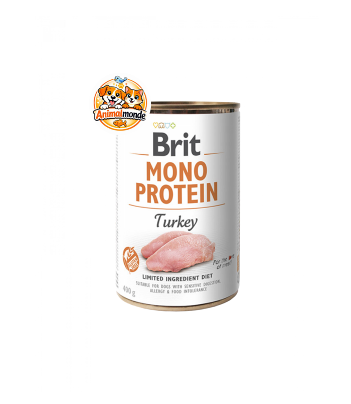 Une pâtée monoprotéique premium à la dinde, spécialement développée pour les chiens souffrant de sensibilités alimentaires ou d'allergies.