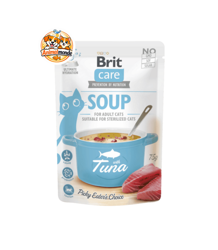 Une délicieuse soupe naturelle au thon pour chat, conçue pour maximiser l'hydratation quotidienne et ravir les palais exigeants.