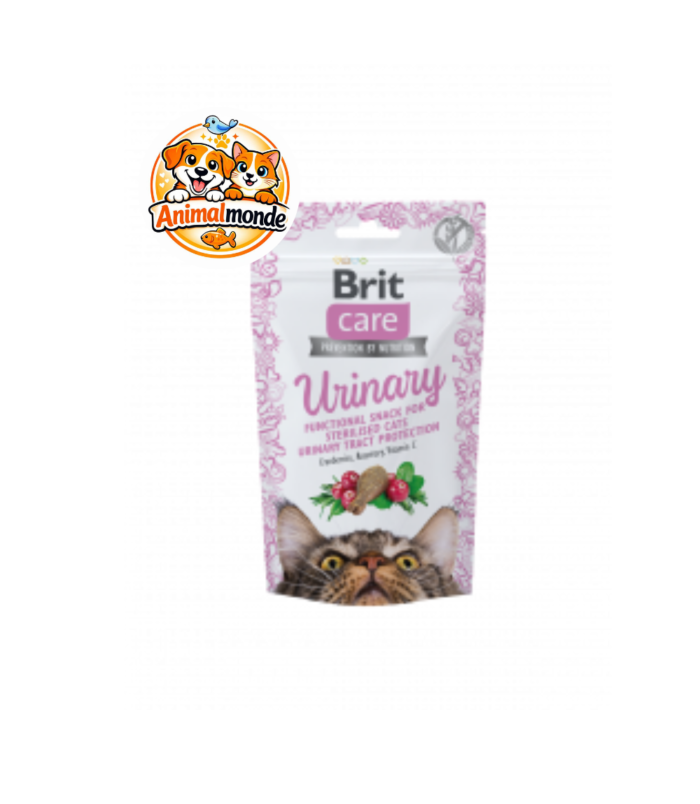 Friandises fonctionnelles enrichies en canneberge et vitamine C pour assurer la protection et la santé du système urinaire des chats stérilisés.