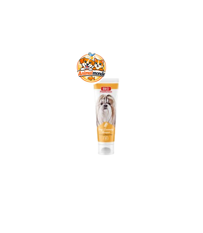 Un shampoing spécialement conçu pour nettoyer, démêler et sublimer le pelage des chiens à poils longs.