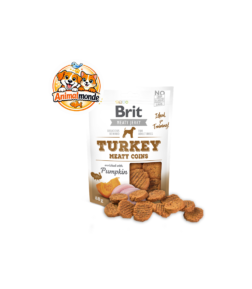 Friandise à la dinde et à la citrouille sans céréales, parfaite pour stimuler et récompenser votre chien adulte.